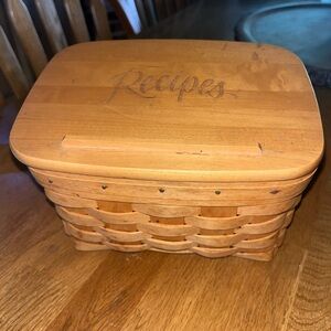 Longaberger Recipe Box & cards